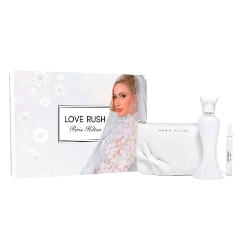 Image of Love Rush by Paris Hilton for Women - 3 Pc Gift Set 3.4oz EDP Spray, 0.33oz EDP Spray (Mini), Wristlet Bag