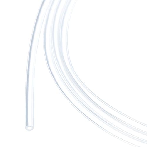 Image of Rebower 1m(3ft) Silicone Tubing 1mm ID 2mm OD Clear Industrial Plastic Tubing Pure Silicone Hoses for Pump Siphoning Draining Irrigation Brewing, 0.04" x 0.08"