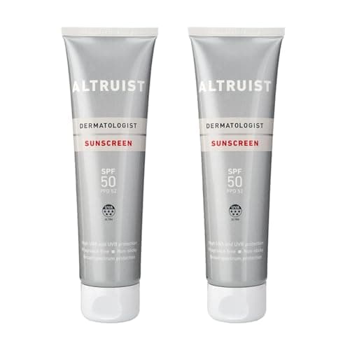 Image of ALTRUIST. Dermatologist Sunscreen SPF 50 – Superior 5-star UVA protection by Dr Andrew Birnie, suitable for sensitive skin - 2 Count ( Pack of 1)