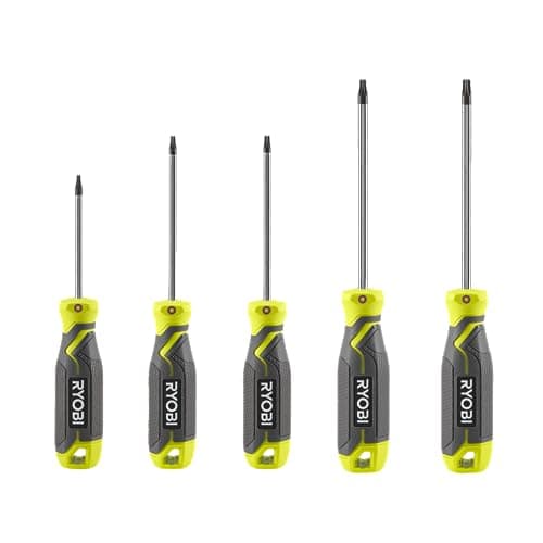 Image of Ryobi RHSDST5 Magnetic Torx Screwdriver Set (5 Pieces)