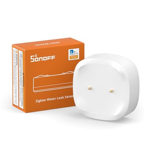 Image of SONOFF SNZB-05P Zigbee Water Leak Sensor without Detection Cable, Wireless Mini Flood Detector for Alarm System and Smart Home Automation, Water Sensor Alarm for Kitchen Bathroom Basement