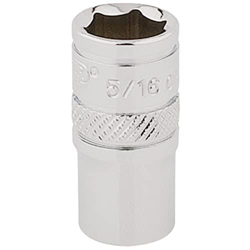 Image of Draper 48670 1/4" Square Drive Polished Chrome Imperial Socket, 5/16" Size