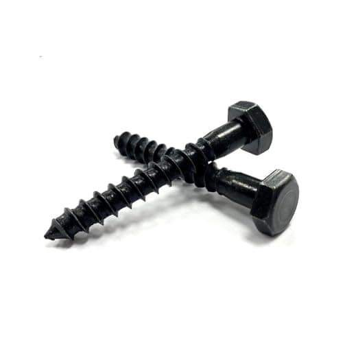 Image of RADSO M6 Hex Head Coach Screws Wood Lag Bolt -Black Passivated- For Wood, Masonry, Brick, Concrete, Shelving, Wall Mounting, Fastening, Installation & other Indoor Projects (6mm x 30mm)-Pack of 10