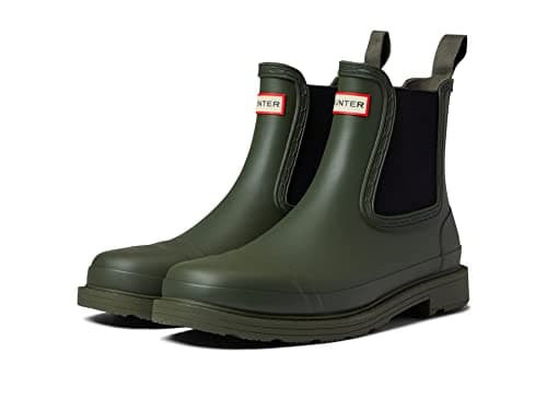 Image of Hunter Womens/Ladies Commando Chelsea Boots (6 UK) (Dark Olive)
