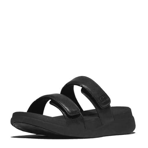 Image of Fitflop F-MODE GO ADJUSTABLE FLATFORM TWO-BAR SLIDES
