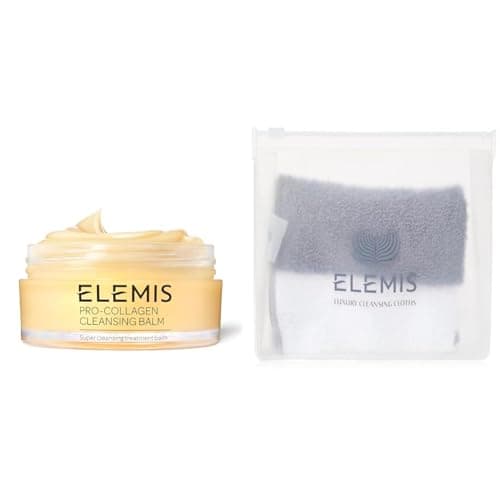 Image of ELEMIS Pro-Collagen Cleansing Balm 100g & Cleansing Cloth Duo Cleansing Set