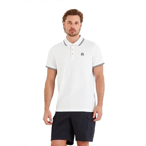 Image of TOG24 Biston Men's Polo Shirt, Short Sleeves Cotton Pique Polo, Branded Buttons