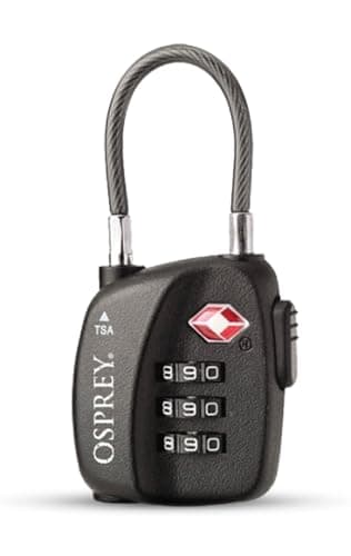 Image of Osprey Europe TSA 3 Dial Cable Lock Unisex Black - O/S