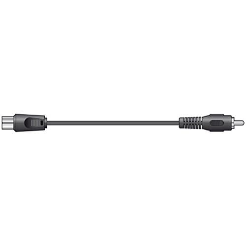 Image of Coaxial Plug to RCA Plug Lead Black 2.0m