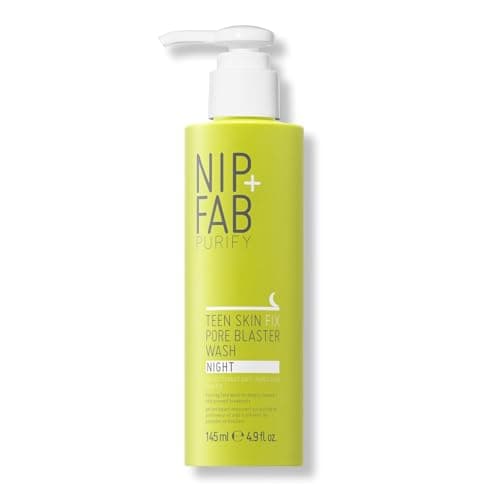 Image of Nip + Fab Teen Skin Fix Pore Blaster Night Face Wash with Salicylic Acid, Wasabi Extract, and Tea Tree Oil Cleansing Purifying Facial Cleanser, Breakouts, 145ml