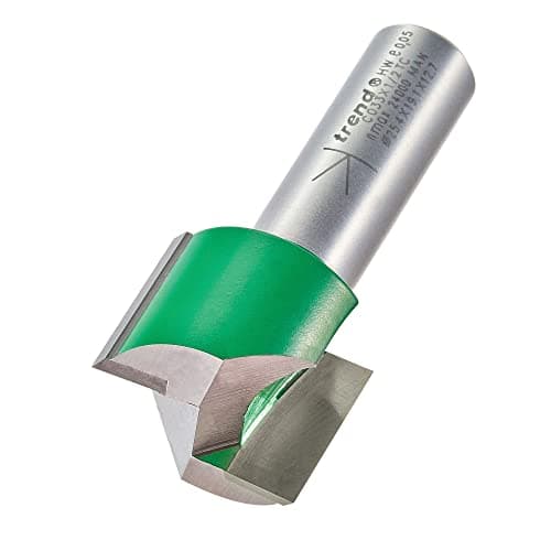 Image of Trend CraftPro Straight Two Flute Router Cutter, 1/2 Inch Shank, 25.4mm Cut Diameter, 19.1mm Cut Length, Tungsten Carbide Tipped, C033X1/2TC