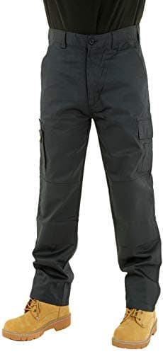 Image of Mens Cargo Work Trousers Size 30 to 42 by MIG - Combat with Knee PAD Pockets (34" Waist/Long Leg, Navy)