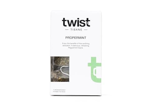 Image of Twist Teas - Propermint – 15 Plastic-Free Whole Leaf Peppermint Teabags | Refreshing Pure Mint Infusion | Naturally Caffeine-Free, Sugar-Free, Gluten-Free, Vegan