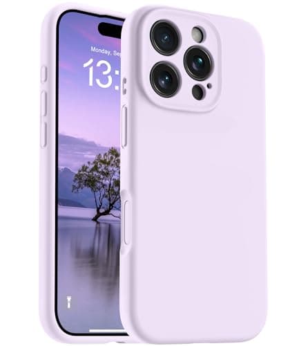 Image of OTOFLY Magnetic for iPhone 16 Pro Case,Compatible with Magsafe,Classic Liquid Silicone Mobile Phone Case,Integrated Camera Control Button,Anti-Scratch Microfiber Lining, Cloud Mauve