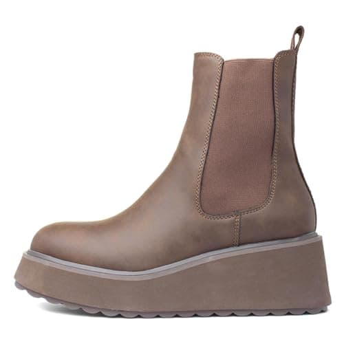 Image of Rocket Dog Heyday Polyurethane Women's Dark Brown Flat Chelsea Boots - UK 6