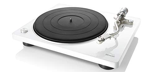 Image of Denon DP-400 (White) Semi-Automatic Analog Turntable with Speed Auto Sensor | Specially Designed Curved Tonearm | Supports 33 1/3. 45, 78 RPM (Vintage) Speeds | Modern Looks, Superior Audio