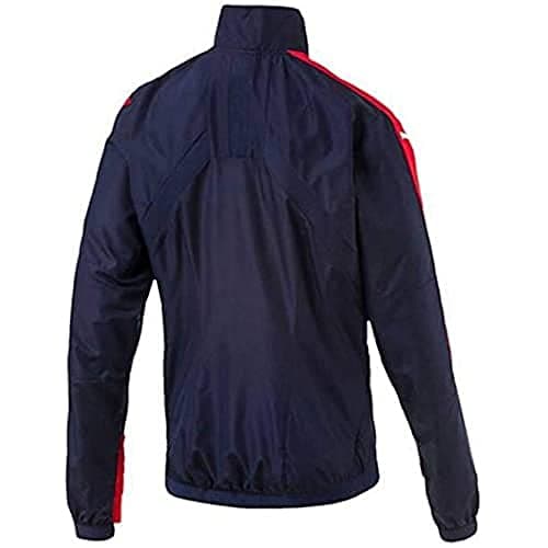 Image of Puma men's Arsenal Football Club stadium Vent Jacket with sponsor logo., Men, Jacket, AFC Stadium Vent Jacket with Sponsor Logo, peacoat-high risk red