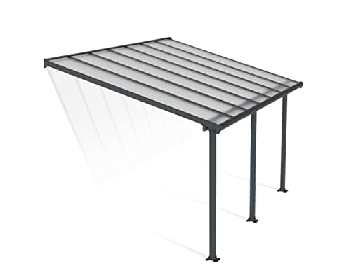Image of Canopia by Palram Olympia Pergola 12.8 m² Aluminium and Polycarbonate Modern & Elegant for Terrace Cover All Year Round (Grey)