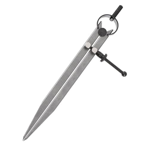 Image of TA-VIGOR Spring Joint Caliper 8 inch / 200mm Adjustable Divider Calipers with Solid Nut, Metal Precision Calipers for Wood Turning, Metalworking, Geometry Layout & Scribing, Flat Leg