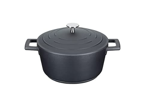 Image of MasterClass Cast Aluminium Casserole Dish With Self-Basting Lid Premium Quality Lightweight Non-Stick Medium Round Blue, Hob To Oven Cooking Pot For Family Meals Curries Dishwasher Safe, 20cm, 2.5L