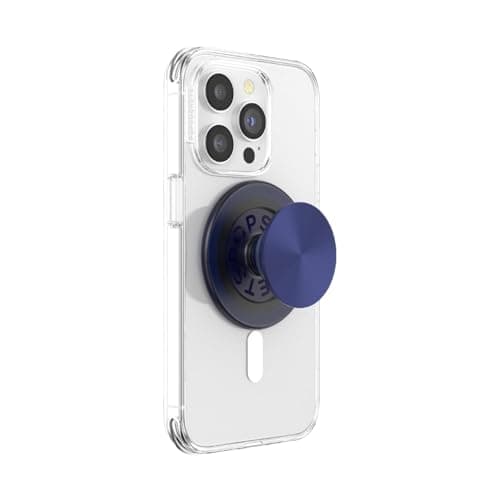 Image of PopSockets PopGrip for MagSafe, Magnetic Phone Grip & Stand, Swappable Top, Secure Grip for iPhone MagSafe Cases, Kickstand for Hands-Free Viewing, Wireless Charging Compatible - French Navy