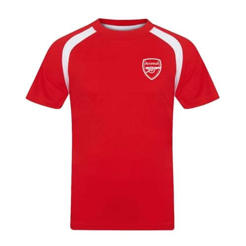Image of Arsenal FC Official Gift Boys Poly T-Shirt Red 12-13 Yrs XLB