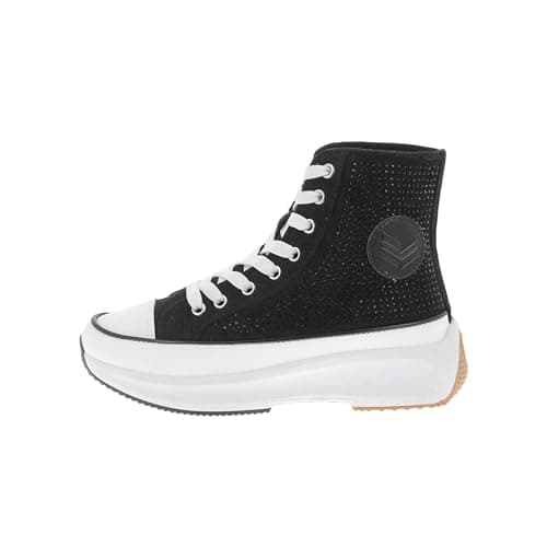 Image of Kaporal Women's Christa Sneaker, Black Rhinestones, 6 UK