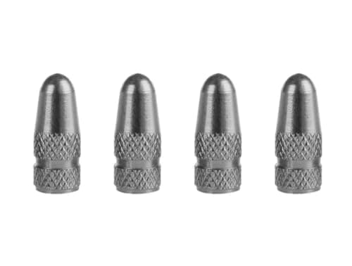 Image of Marcraft Gun Metal Grey Metal Presta Tyre Valve Dust Caps (4 Pack) for Bicycles And Motorcycles | Not For Cars | Anodised Alloy | Screw-On