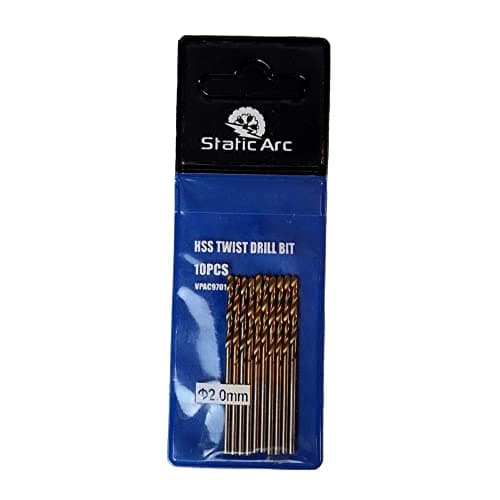 Image of 10x HSS Titanium Coated Drill BIT Set Pack Steel Wood Plastic 1/2/3/4/5/6mm (2mm)