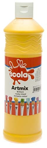 Image of scola Artmix Bright Yellow Ready Mixed Paint - 600ml