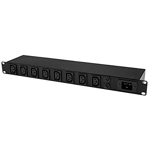 Image of StarTech.com PDU08C13GB 8-Port Rack-Mount PDU with C13 Outlets, 10 ft Power Cord (BS 1363), Power Distribution Unit, 16 A, 1U
