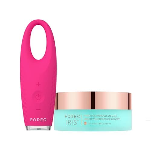 Image of FOREO Eye Revive IRIS 2 Bundle - Lymphatic Drainage Massager + FOREO IRIS Hydrating Hydrogel Eye Mask, 60 pcs - Dark Circle Remover & Bags Remover - Anti Wrinkle Puffiness Reducer