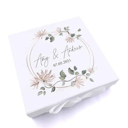 Image of ukgiftstoreonline Personalised Keepsake Box Wedding Memory box Any Wording Keepsake Gift