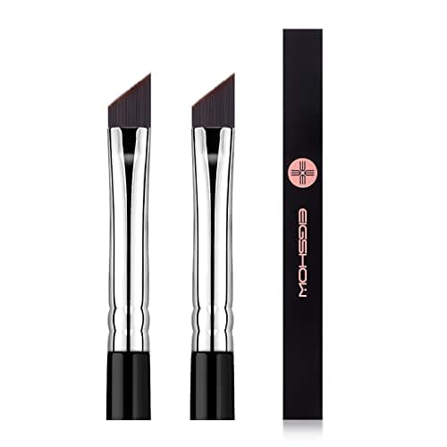 Image of Eyeliner Brush,EIGSHOW Eyeliner Makeup Brush 2PCS Makeup Angle Eyebrow Kabuki Brushes, Portable Eye Powder Foundation Brush, Beauty Cosmetic Tool (E835)