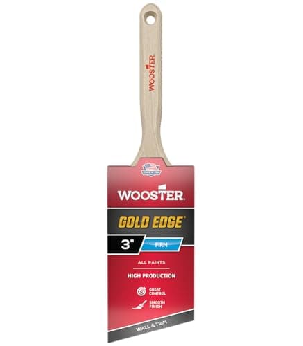 Image of Wooster Brush Gold Edge Angle Sash Paintbrush, Polyester, None, 3 Inch