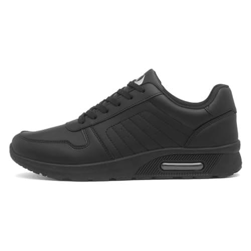 Image of XL Mens Black Lace-Up Trainer - Size 9 UK - Black