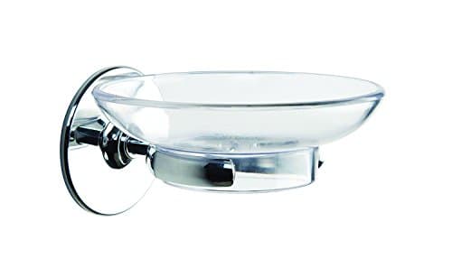 Image of Croydex Chrome Duo Fix Glue or Screw Fix Slim Design Soap Dish