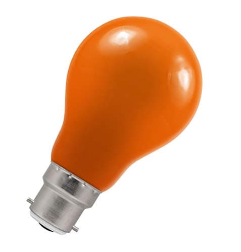 Image of Crompton Lamps LED GLS 1.5W BC-B22d IP65 (15W Equivalent) Amber 50lm BC Bayonet B22 Outdoor Festoon Coloured External Light Bulb