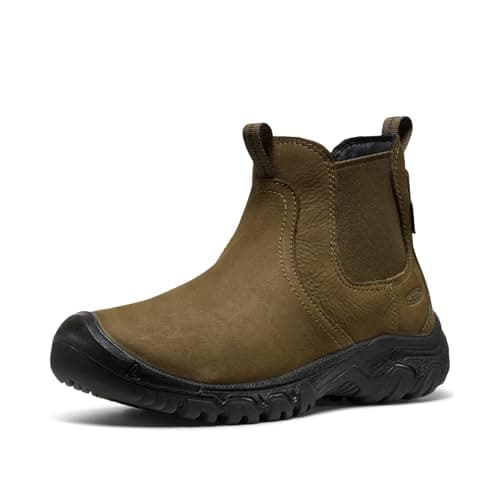 Image of KEEN womens Greta 2 Chelsea Pull On Durable Comfortable Insulated Waterproof, Dark Olive/Black, 2.5 UK