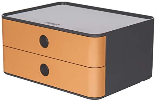 Image of Han 1120-83 ALLISON SMART-BOX, designer drawer box, stackable with 2 drawers, Caramel Brown