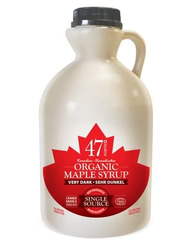 Image of 47° North Single Source Organic Maple Sryup Grade A Very Dark 1000ml Strong in taste, perfect for baking, barbeque & coffee!
