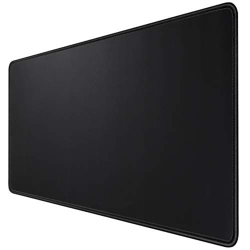 Image of HIHUHEN Gaming Mouse Mat/Large Mouse Pad 800 x 400 x 3mm / XXL mouse pad/large size | improved precision and speed | rubber base for stable grip on smooth surfaces | non-slip (80x40 Black)