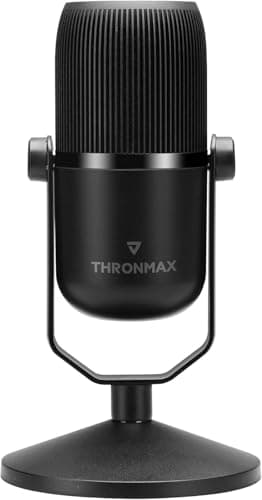 Image of THRONMAX MDrill Zero - Compact USB Condenser Microphone with Cardioid and Omni-directional Recording Patterns - Jet Black