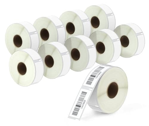 Image of BETCKEY - 10 Rolls 11352 Self-Adhesive Labels Compatible with DYMO S0722520, 25mm x 54mm, 5000 Return Address Labels Compatible with DYMO LabelWriter 450, 4XL, NOT Fit 550 or 5XL