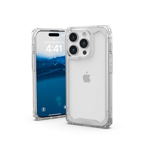 Image of URBAN ARMOR GEAR UAG Case Compatible with iPhone 15 Pro Case 6.1" Plyo Ice Rugged Anti-Yellowing Transparent Clear Military Grade Dropproof Protective Cover