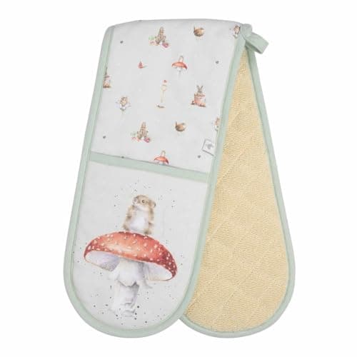 Image of Wrendale Designs Garden Friends Double Oven Glove (Mouse)