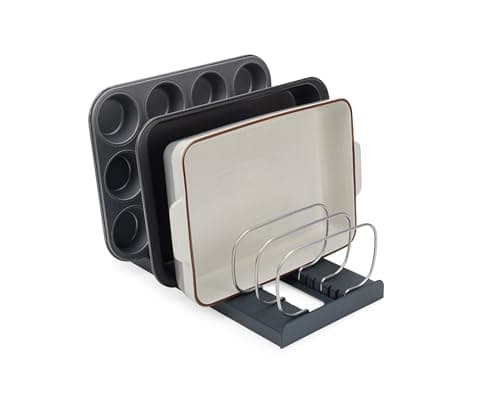 Image of Joseph Joseph DrawerStore Cookware Organiser, Baking Tray Rack, Space Saving Storage for Pans, Lids, Chopping Boards