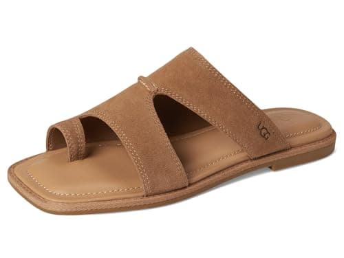 Image of UGG Women's Matira Flat Sandal, Chestnut Suede, 7 UK