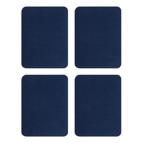 Image of sourcing map 4Pcs Iron on Patches for Clothing Repair, Mending Fabric Repair Patch Cotton for Clothes Pants Bags, 5x4 Inch Navy Blue