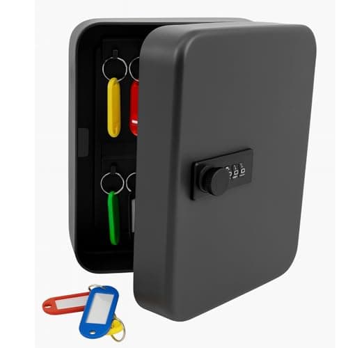 Image of HowseHold Combination Key Cabinet - Wall Mounted Key Box for up to 20 Sets of Keys